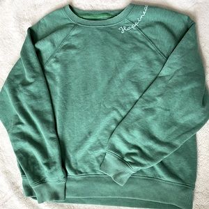 American eagle crew neck sweatshirt, green size large.